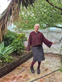 Image 2 of Kylie Jane Cropped Cape jacket-red/black 