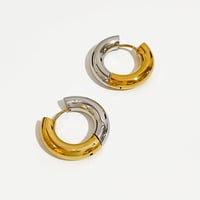 Image 1 of Mixed Metal Kay Hoops