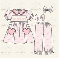 DDD Girls Bow Pyjamas
