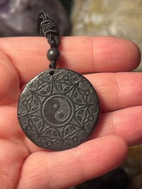 Ying Yang shungite necklace 