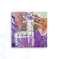 The Butchers Dog.  Inverted Color. By, Jason Orr.  20' x 20" x 1.25" thick Canvas
