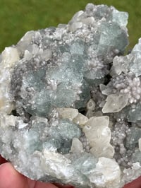 Image 5 of Green Fluorite & Druzy Quartz With UV Calcite Specimen #1840