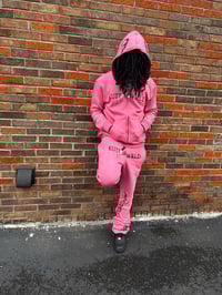Image 2 of PINK RHINESTONE KW TRACKSUIT