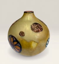 Image 4 of Floral abstract satin reduction lustre vase