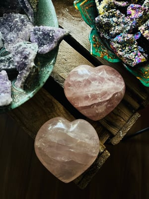 Image of Large Puff Rose Quartz Heart