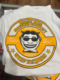 “TILLIE BAR” SURF WHACKS TEE-WHITE/ORANGE