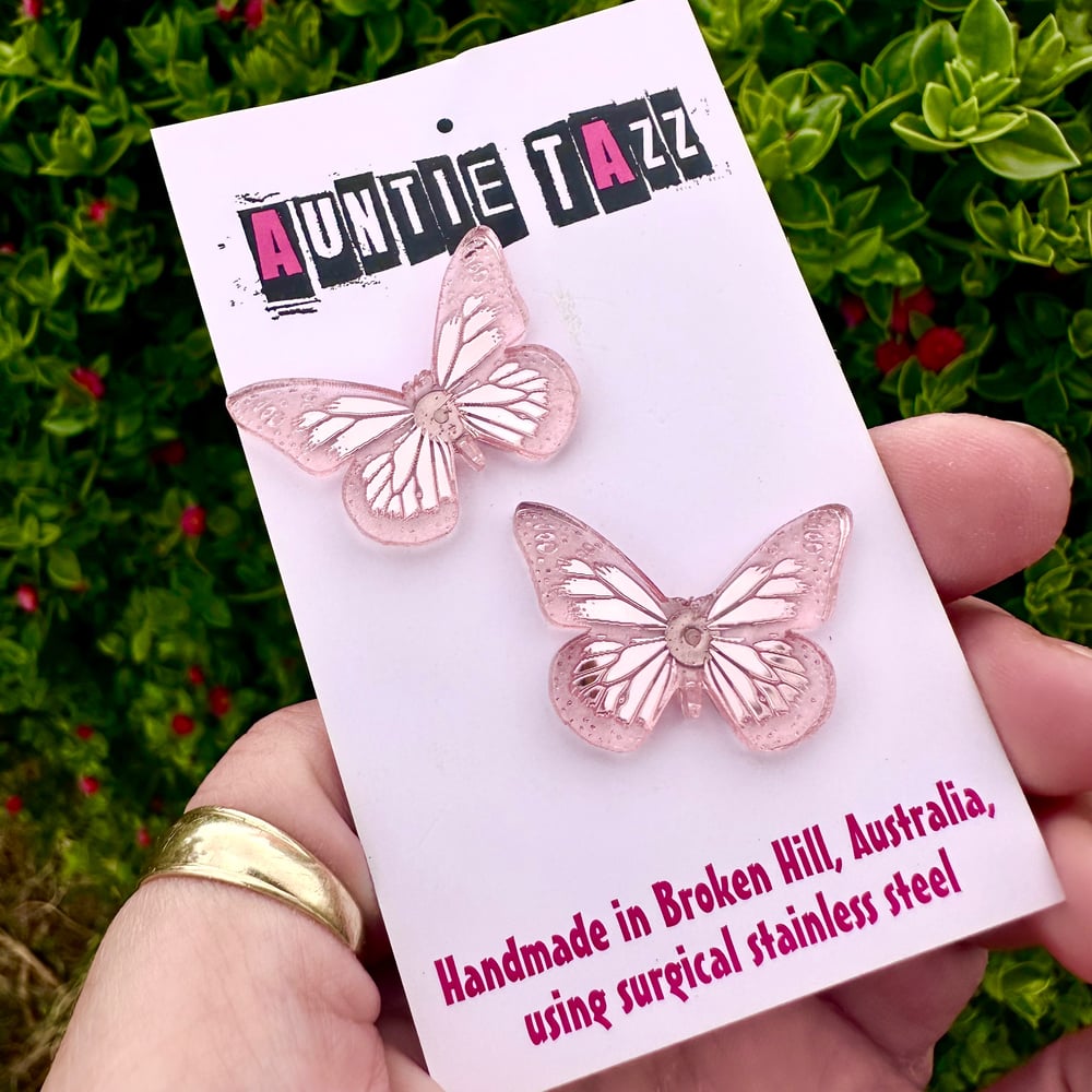 Image of Rose Gold Butterfly Studs