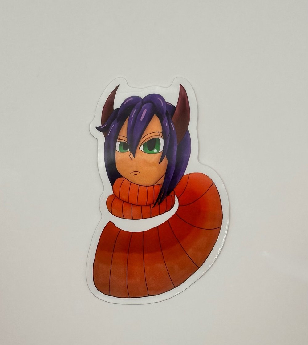 Image of Dragonewt Girl Clear Sticker 