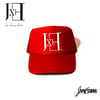 Red & White “JxE” Premium Trucker Hat