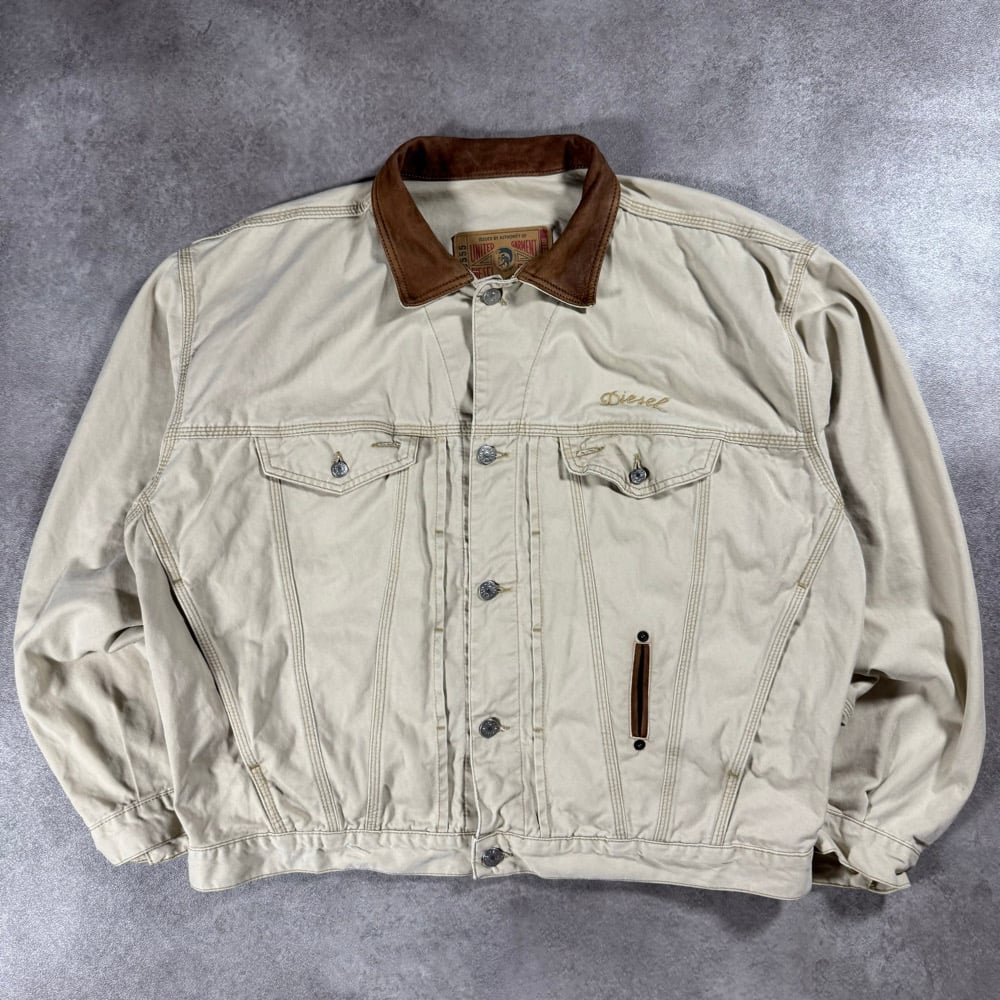 Image of 1990s Diesel Croppes Trucker Jacket, Size Large