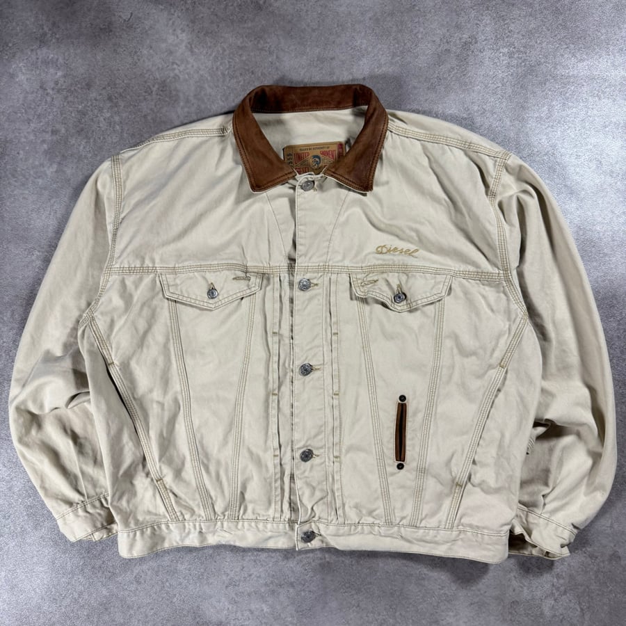 Image of 1990s Diesel Cropped Trucker Jacket, Size Large