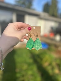 Crazy Christmas Tree Earrings 💚🌲