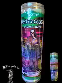 Image 1 of 7 Color Santa Muerte Cocktail Candle 