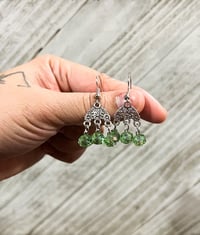 Image 2 of Green Gem earrings 