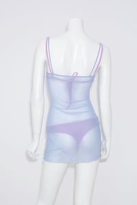 Image 2 of Mesh Mini Dress - Baby Blue 