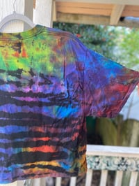 Image 6 of LARGE CROP TOP  Party At Your Own Pace REVERSE Tie Dye Shirt C13