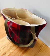 Image 3 of Scottish Tartan Tote Bag- Extra Warm Fraser Red