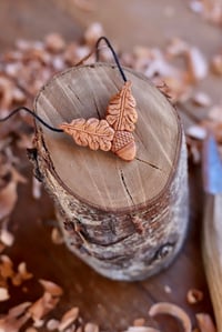 Image 3 of Oak and Acorn Special~Pendant Necklace 