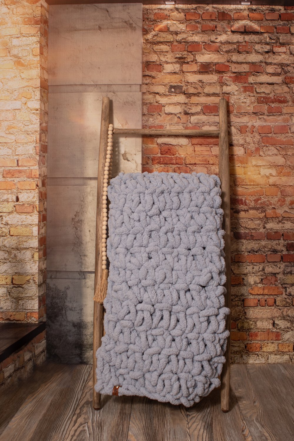 Image of Chunky Baby Blanket-Light Blue