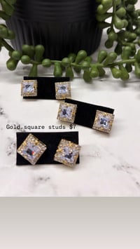 Image 3 of Gold studs PICK INSIDE2