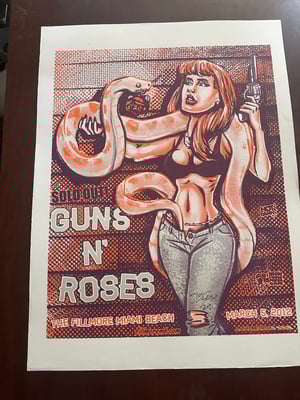 Guns n' Roses Gig Poster 2012 Miami