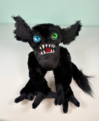 Image 1 of Weighted Mean Looking Minky Monster w/ Glass Eyes