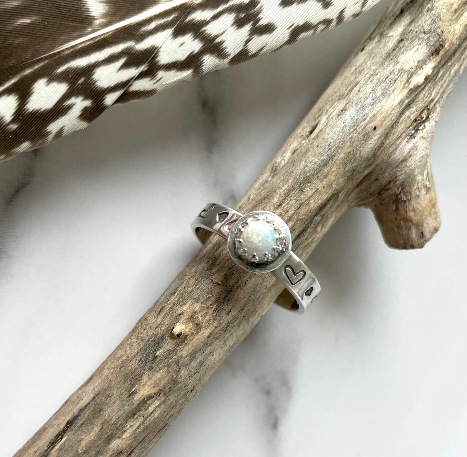Image of Handmade Sterling Silver Breastmilk Ring 925