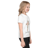 Image 1 of Kids girl crew neck t-shirt (Sweet Blessings)