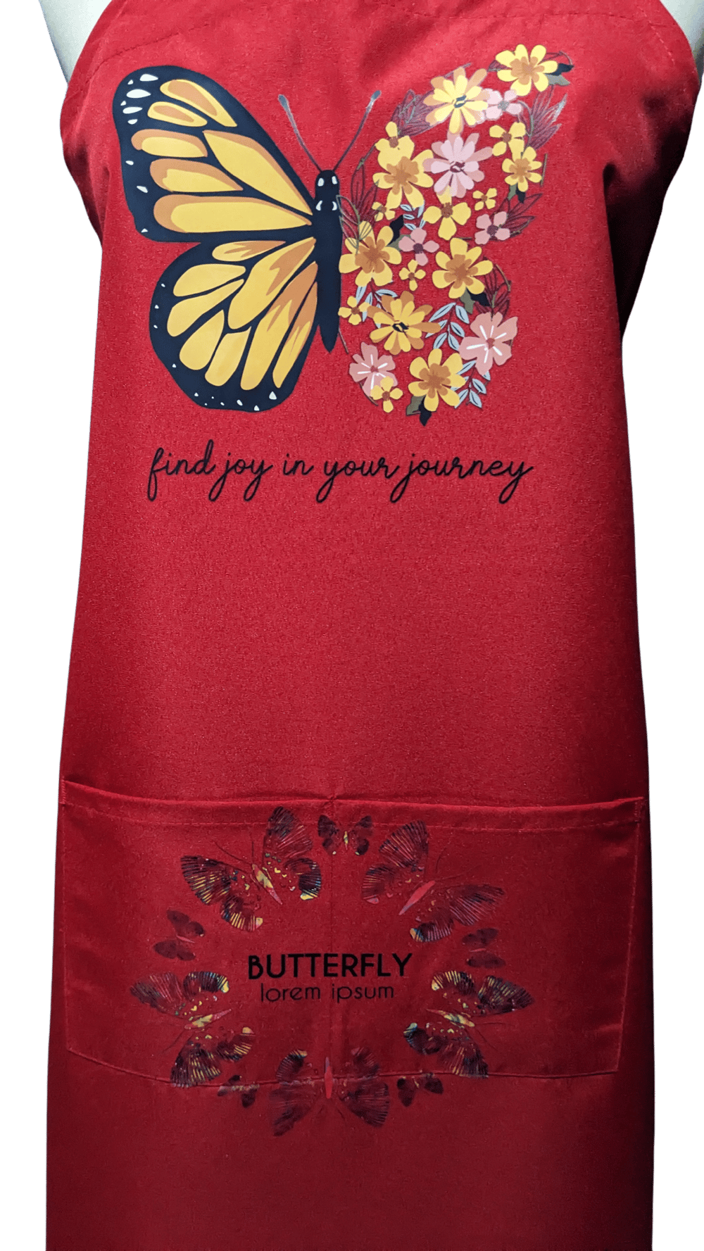 Image of Find Joy in Your Journey Apron (red)