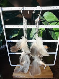 Image 2 of Moonlit Feathers Cuff Earrings 