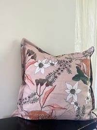 Image 1 of Cotton/Linen Native Flora Cushion Cover 