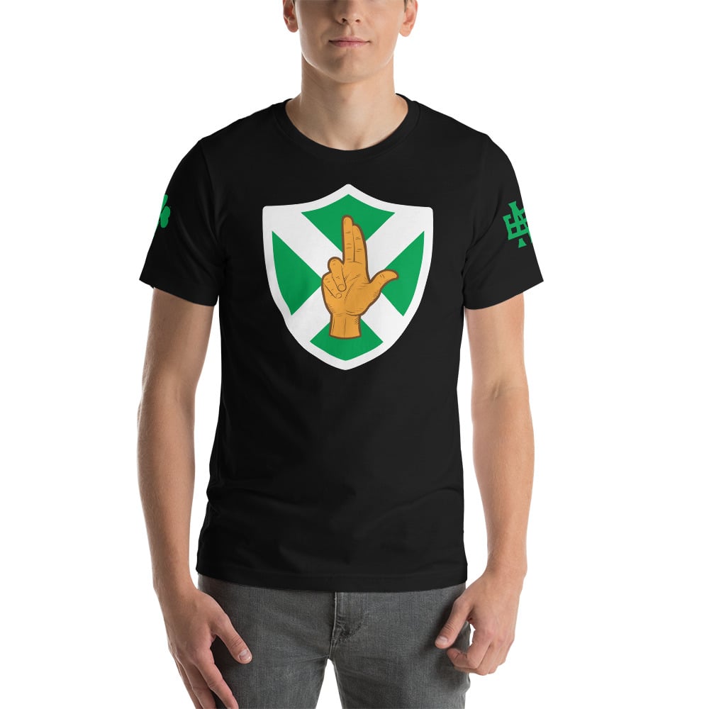 Image of Crest Short-Sleeve Unisex Black T-Shirt
