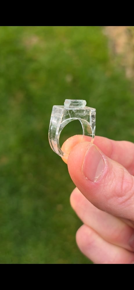 Image of Aquamarine Crystal Signet 