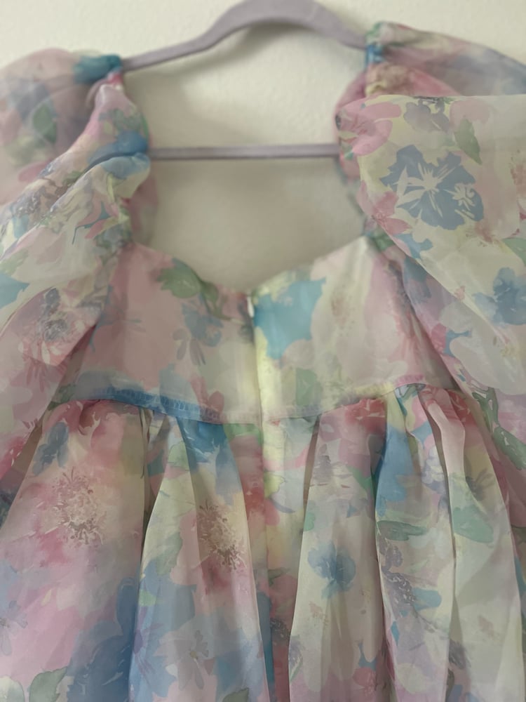 Image of Floral puff dress 