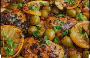 Image of MOROCCAN CHICKEN,  PRESERVED LEMON AND OLIVE TAGINE  *frozen