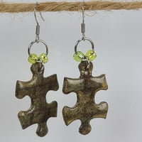 Image 3 of Puzzle Piece Earrings Bricks 2