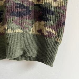 Image of LL Bean Made in England Wool Camouflage Vest