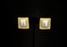 Image of Pearl & Gold Square Pierced Earrings 