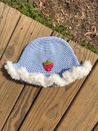 Image 4 of Strawberry Bucket Hat/ Strawberry Earring Set