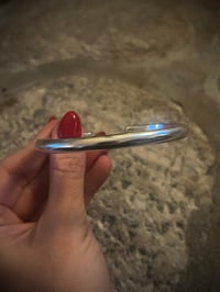 Thick Half Round Cuff Bracelet