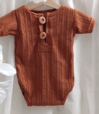 Image 2 of Sitter boys bodysuit Patrick | rusty brown | 12 months