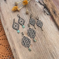 Image 3 of Black & Cream earrings