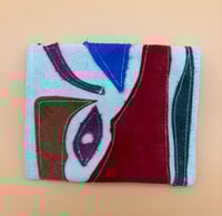 Image 3 of Scrap Leather Coin Purse with Abstract Shapes (One-of-a-Kind) White