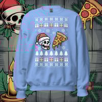 Image 7 of Skull Slice Ugly Christmas Sweatshirt