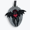 Mothman Art Ornament With Heart