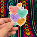 Self-Love Candy Heart Sticker