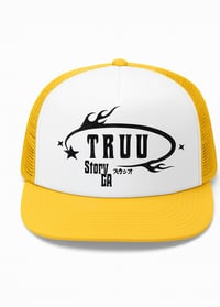 Image 1 of Truu Story LA “Electro” Yellow/White Trucker Hat 