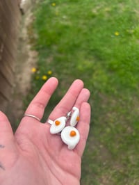 Image 2 of “eggcellent” glass egg hat pins (set of 3)