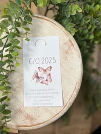 Image 3 of Personalized Graduation Keychain – 2025 Grad Gift with Butterfly Wristlet