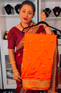 VSS3033 Orange_Soft Vichita Silk Saree